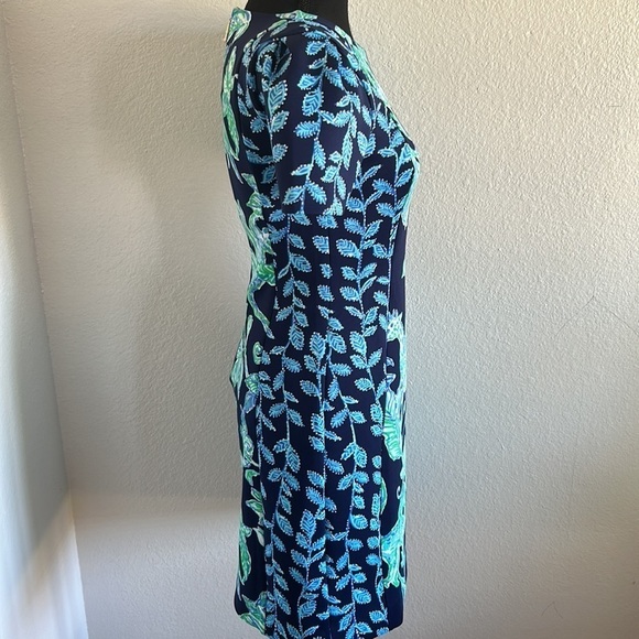 NWT Lily Pulitzer Lelicia Dress High Tide Navy Size 2 - Picture 10 of 16